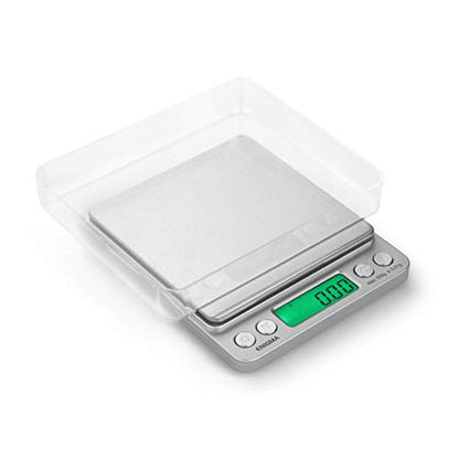  Enigma Digital Coffee Scale - (500g X 0.01g Silver) Digital Food Scale - Coffee Weight Scale - High Precision Scale - Automatic Counting Scale - Digital Kitchen Scale - Espresso Scale