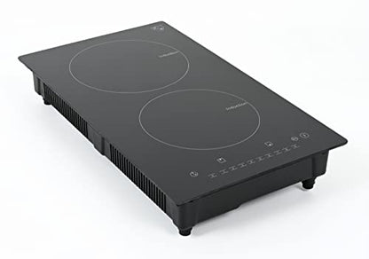  2 Burner 12 Inch Built-in Induction Electric Stove Top Ceramic Cooktop 120V 1800W INDV-1802-120