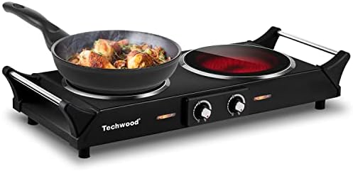  Hot Plate Portable Electric Stove 1500W Countertop Single Burner With Adjustable Temperature & Stay Cool Handles, 7.5” Cooktop For Dorm Office/Home/Camp, Compatible For All Cookwares