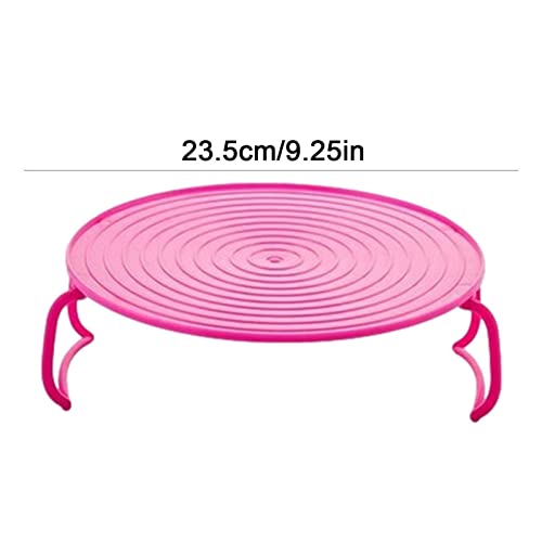  Folding Microwave Tray, Microwave Stacker Shelf, Foldable And Reusable Tray For Egg Custard Flexible Handles Dishwasher Safe