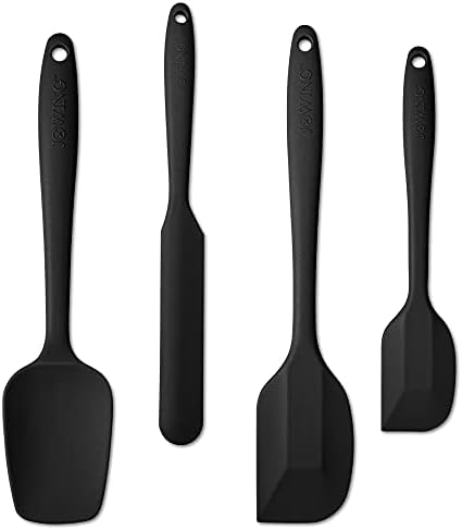  4 Piece Silicone Spatula Set, Flexible Heat Resistant Non-scratch Baking Cooking Rubber Spatulas With Stainless Steel Core, Aqua Sky