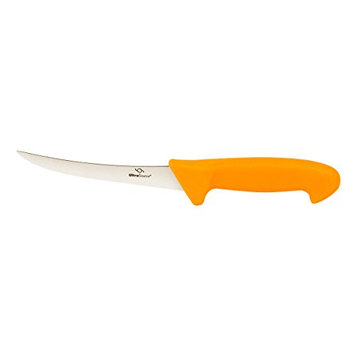  449029 Boning Knife, 6" Curved/Semi-Flexible Blade, Polypropylene Handle, Orange