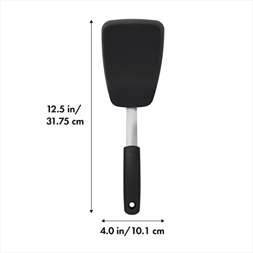 OXO Good Grips Ground Meat Chopper & Good Grips Large Silicone Flexible Turner, Stainless Steel