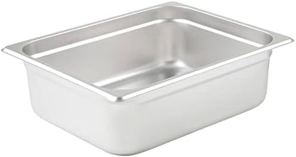  Winco 2 1/2-Inch Anti-Jamming Steam Pan, Half, 24-Gauge