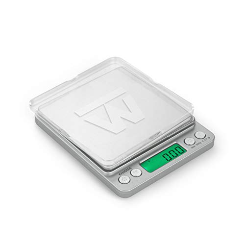  Enigma Digital Coffee Scale - (500g X 0.01g Silver) Digital Food Scale - Coffee Weight Scale - High Precision Scale - Automatic Counting Scale - Digital Kitchen Scale - Espresso Scale
