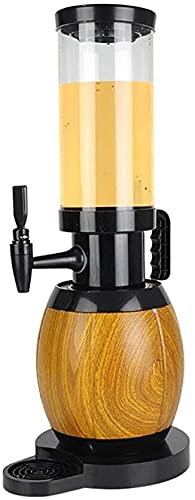  Eer And Beverage Tower Beer Tower Dispenser With Cooler Wood Grain Weighing Basic Beer Beverage Dispenser Removable Ice Core Bar Club Party Accessory (Color : Brown, Size : 1.5L)