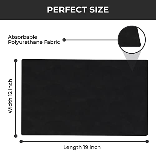  Offee Mat Rubber Backed Absorbent Hide Stain Dish Drying Mat/Dish Mat For Coffee Bar Accessories Fit Under Coffee Pot Espresso And Protect Kitchen Counter From Coffee Machine Mess
