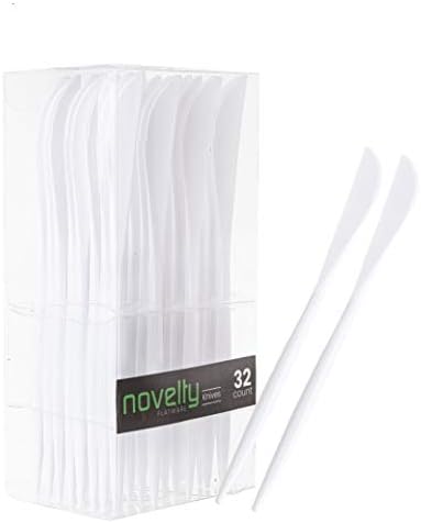  Novelty Modern Flatware, Cutlery, Disposable Plastic Salad Forks Luxury White 32 Count