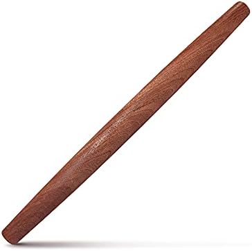  French Rolling Pin (18 Inches) –WoodenRoll Pin For Fondant, Pie Crust, Cookie, Pastry, Dough –Tapered Design & Smooth Construction - Essential Kitchen Utensil
