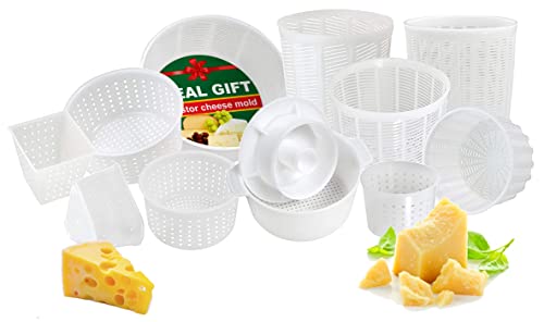  11 Pcs Cheesemaking Kit №2 Butter Punched Сheese Mold Press Strainer Cheese Tofu Press Mold Cheese Making Kit