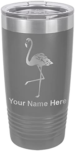  20oz Vacuum Insulated Tumbler Mug, Flamingo, Personalized Engraving Included (Coral)