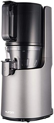  H-200 Easy Clean Electronic Juicer Machine (Silver) - Self Feeding Slow Juicer W Big Mouth Hopper To Fit Whole Fruits & Vegetables - Healthy Living - Rinse Clean No Scrub BPA Free Easy Assembly
