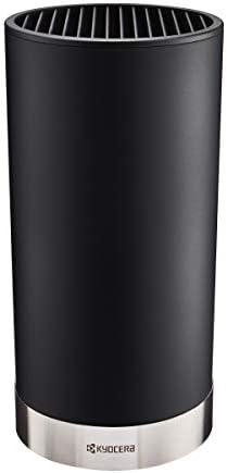 Kyocera KB-U-BK Universal Round Soft Touch Knife Block, 8.8" X 4.3", Black