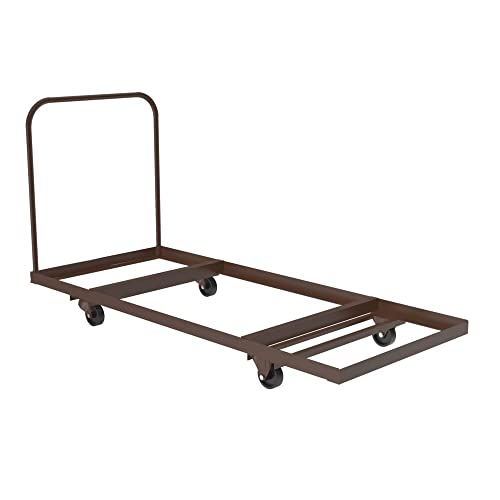  Flat Stacking Table Truck; 12-16 Rectangular Table Capacity Up To 90" Long, 30"x90", Commercial Duty Steel Construction