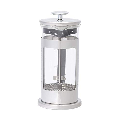 Bialetti 06700 3-Cup French Press Coffee Maker, Premium Stainless Steel, Silver