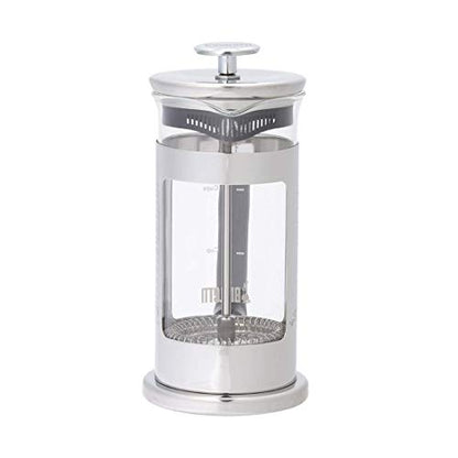 Bialetti 06700 3-Cup French Press Coffee Maker, Premium Stainless Steel, Silver
