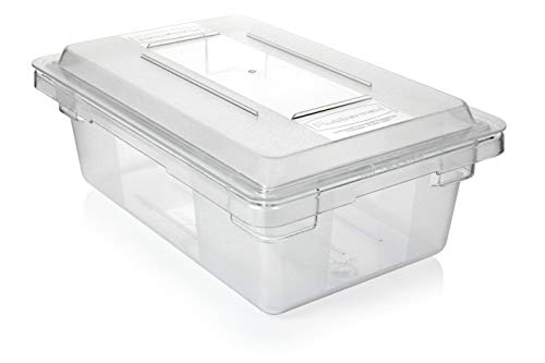 Rubbermaid Commercial Products 1815321 Food/Tote Box Storage Container With Lid, Plastic, Clear (Container And Lid)