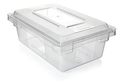 Rubbermaid Commercial Products 1815321 Food/Tote Box Storage Container With Lid, Plastic, Clear (Container And Lid)