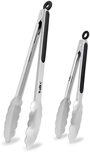  17 Inch Extra Long Grill Tongs, Ultimate Stainless Steel BBQ Tongs For Grilling, Cooking, BBQ/Barbecue, Buffet And Turning Food