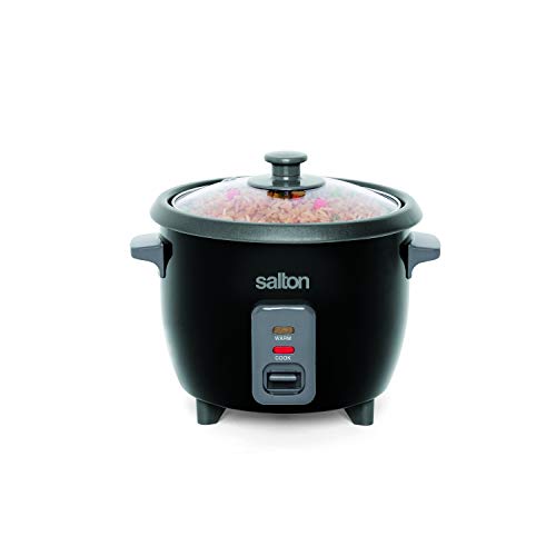  Automatic, 6 Cup Rice Cooker, 6 Cups Cooked / 3 Cups Uncooked, Black, Stainless Steel