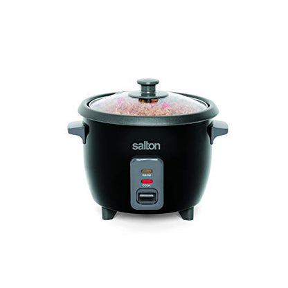  Automatic, 6 Cup Rice Cooker, 6 Cups Cooked / 3 Cups Uncooked, Black, Stainless Steel