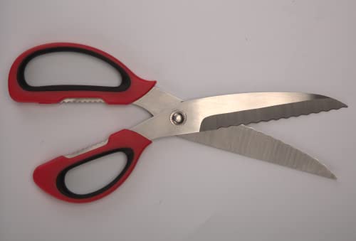  Itchen Scissors Wave Blade – Multipurpose Heavy Duty Shears – Ultra Sharp Premium Stainless Steel Utility Scissors