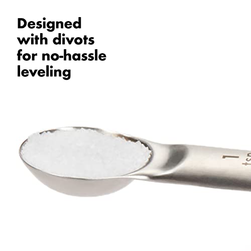 OXO Good Grips 4 Piece Stainless Steel Measuring Spoons With Magnetic Snaps
