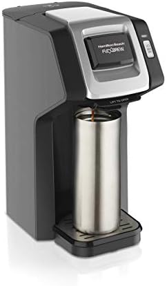 Hamilton Beach 49900 FlexBrew Single-Serve Coffee Maker Compatible With Pod Packs And Grounds, 8 Ounces, Black-Fast Brewing