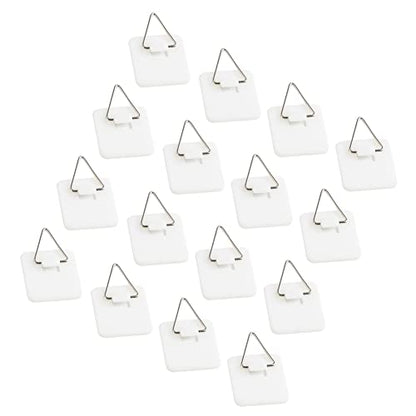  GSHLLO 20 Pcs Plastic Invisible Plate Hangers Adhesive Plate Hooks Vertical Plate Holders Wall Hooks For Decorative Plates Pictures