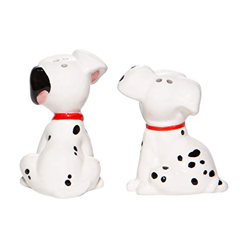 Enesco Disney Ceramics 101 Dalmatians Lucky And Patch Salt And Pepper Spice Shaker Set, 3 Inch, Multicolor
