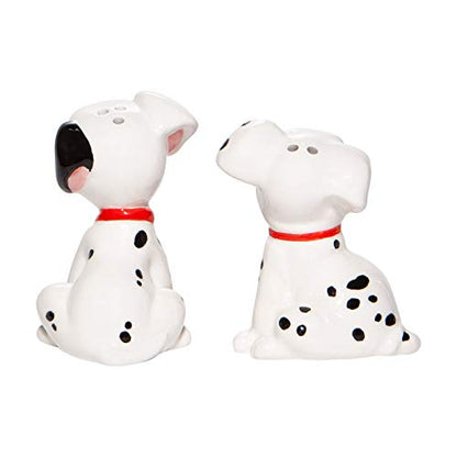 Enesco Disney Ceramics 101 Dalmatians Lucky And Patch Salt And Pepper Spice Shaker Set, 3 Inch, Multicolor