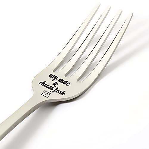  Funny Fork Gifts For Women Men Kids, Cute My Mac And Cheese Fork Engraved Stainless Steel, Mac And Cheese Lovers Foodie Gifts For Birthday Valentine Christmas