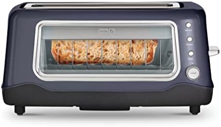 Dash Clear View Toaster: Extra Wide Slot Toaster With See Through Window - Defrost, Reheat + Auto Shut Off Feature For Bagels, Specialty Breads & Other Baked Goods - Black