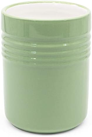  Kook Ceramic Utensil Crock For Kitchen Counter, Utensil Holder, Heavy & Stable Caddy, Countertop Organizer, For Spoons, Spatulas, 5.3”, Dishwasher Safe (Teal)