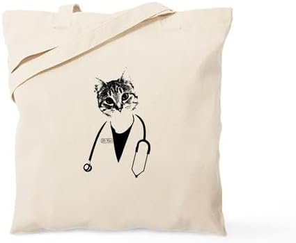  CafePress Calico Cat Tote Bag Natural Canvas Tote Bag, Reusable Shopping Bag