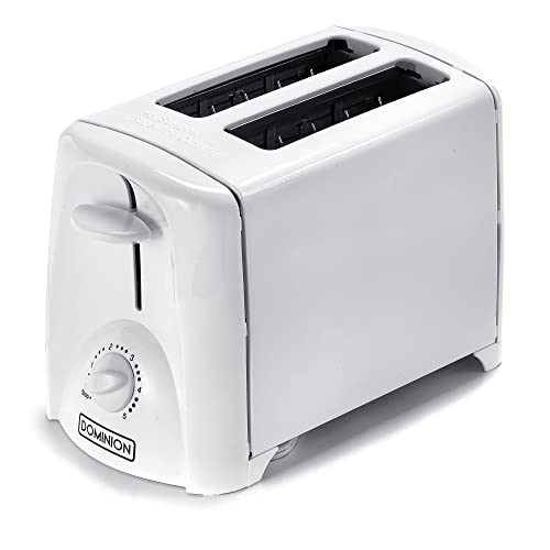  2-Slice Toaster With Shade Control, Slide-Out Crumb Tray, Auto-Shutoff, Toast Lift, White