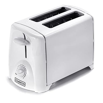  2-Slice Toaster With Shade Control, Slide-Out Crumb Tray, Auto-Shutoff, Toast Lift, White