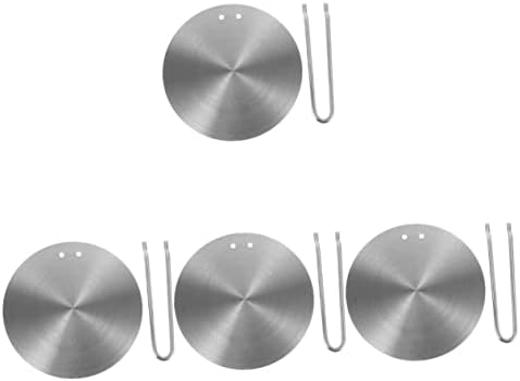  2pcs Induction Cooker Heat Conduction Plate Silver Detachable Thermal Pad