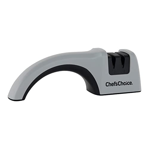  'sChoice 445 Diamond Hone Manual Straight Edge Knife Sharpener, 2-Stage, Gray