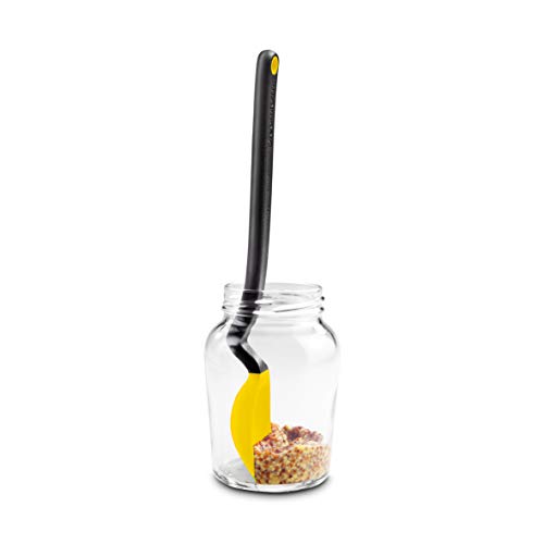  Mini Supoon | Non-Stick Silicone Sit Up Scraping & Cooking Spoon With Measuring Lines | Yellow