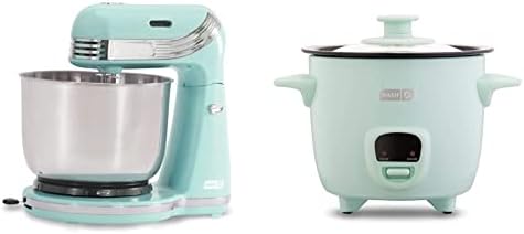 Dash Ash Stand Mixer (Electric Everyday Use): 6 Speed & Quest Countertop Blender 1.5L With Stainless Steel Blades For Coffee Drinks, Deserts, Frozen Cocktails, Purées, Shakes, Soups - Aqua