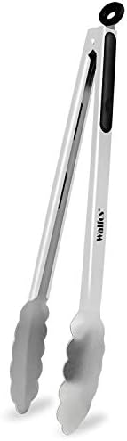  17 Inch Extra Long Grill Tongs, Ultimate Stainless Steel BBQ Tongs For Grilling, Cooking, BBQ/Barbecue, Buffet And Turning Food