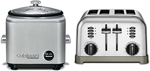 Cuisinart CRC-400 4 Cup Rice Cooker, Stainless Steel Exterior