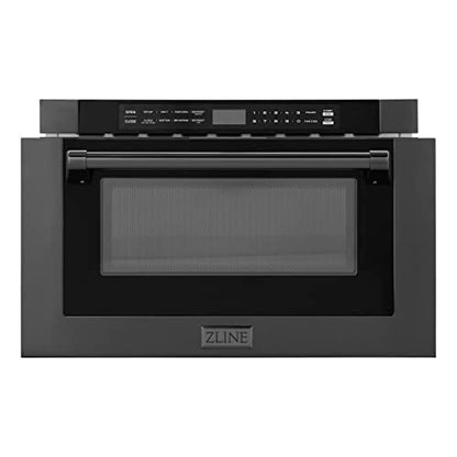  INE 24" 1.2 Cu. Ft. Built-in Microwave Drawer With A Traditional Handle In Black Stainless Steel