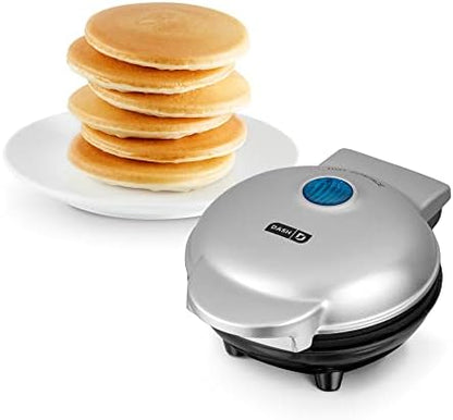 Dash Mini Maker Electric Round Griddle & Other On The Go Breakfast, Lunch & Snacks With Indicator Light + Included Recipe Book - Aqua,4 Inch & Mini Maker, Hash Browns, Keto Chaffles, 4 Inch, Black