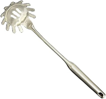  Kimmer Spoon Stainless Steel 304 Slotted Colander Strainer Ladle For Cooking Professional Heat Proof Hollow Handle Dishwasher Safe 14.96 Inches