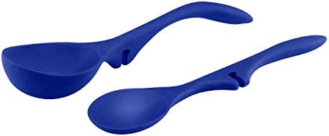  Kitchen Tools And Gadgets Nonstick Utensils/Lazy Spoon And Ladle, 2 Piece, Marine Blue