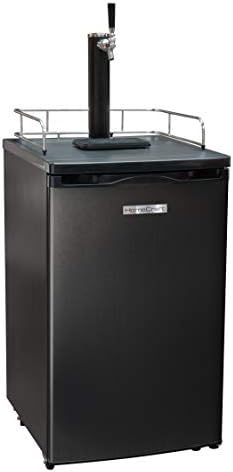  Homecraft Black Stainless Steel Easy-Dispensing Tap Beer Cooling System Kegerator, Includes Reusable Growler, CO2 Cartridges, Removable Drip Tray & Cleaning Kit, Fresh For 30 Days