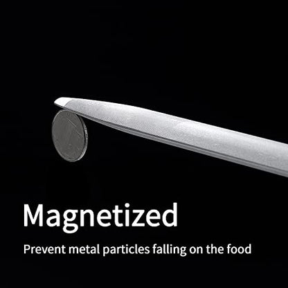  Sharpening Steel 10 Inch Professional Knife Sharpener Honing Rod, Fine Lines, High Hardness, Flat Knife Honing Steel