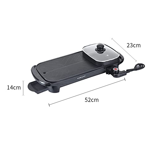  ALONCEtg Stockpots Multi Functional Hot Pot, Electric Hot Pot, Household Barbecue Pot, Electric Barbecue Pan, Non Stick Electric Barbecue Pan